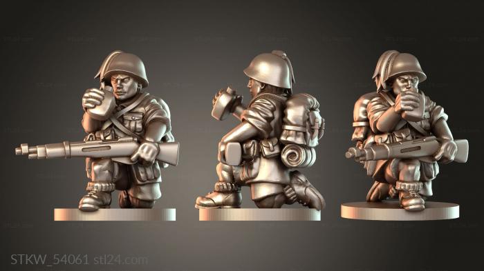 Military figurines (Italy ARMY RIFLEMAN insightful, STKW_54061) 3D models for cnc