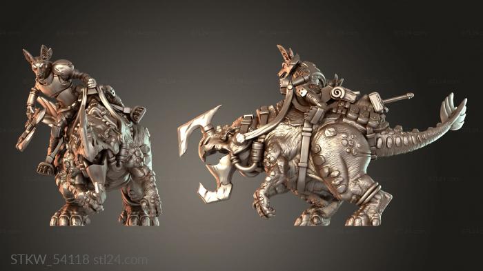 Military figurines (Jackals Beast Goad Spear unyielding, STKW_54118) 3D models for cnc