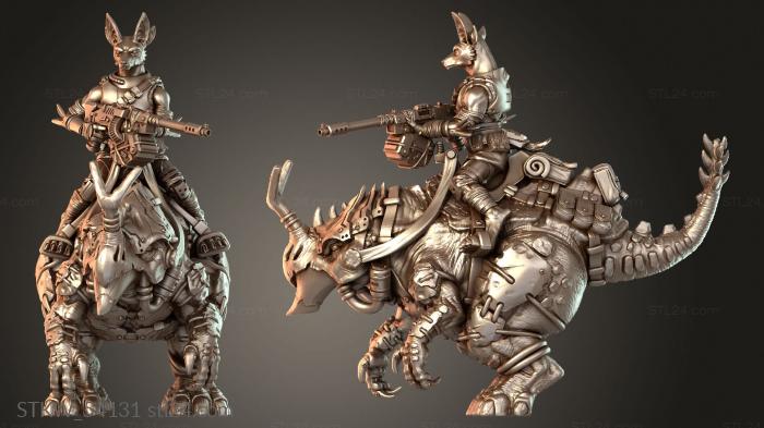 Military figurines (Jackals Gunner Beasts Machinegun, STKW_54131) 3D models for cnc