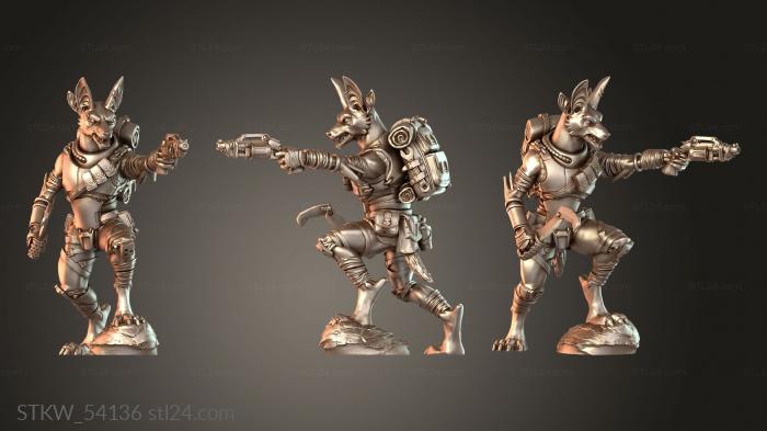 Military figurines (Jackals Pistol, STKW_54136) 3D models for cnc