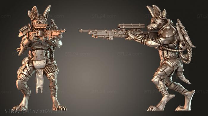 Military figurines (Jackals Trackers nimble, STKW_54157) 3D models for cnc