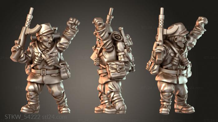 Military figurines (Japan ARMY brave, STKW_54222) 3D models for cnc