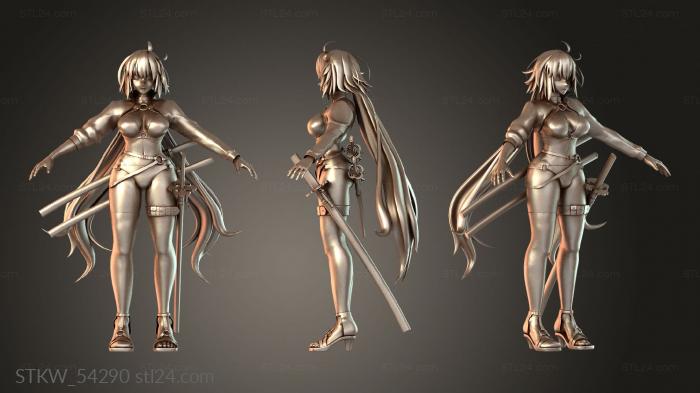 Military figurines (Jeanne Alter Berserker, STKW_54290) 3D models for cnc