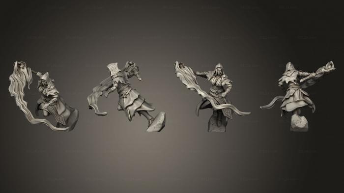 Military figurines (Dungeon Arcane Sorceress Attacking, STKW_5437) 3D models for cnc