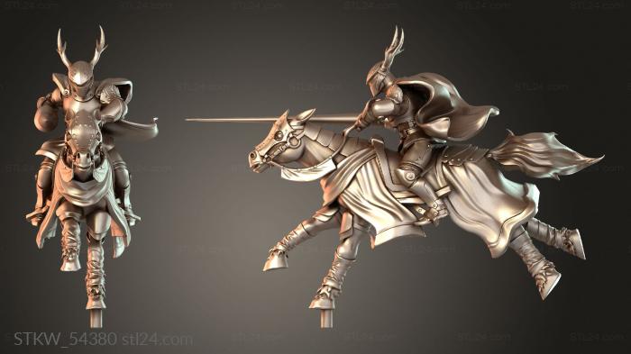 Military figurines (Jousting Combatant agile, STKW_54380) 3D models for cnc
