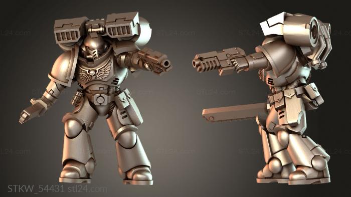 Military figurines (Jump intercessor nimble, STKW_54431) 3D models for cnc