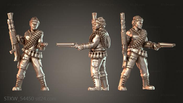 Military figurines (Jungle Fighters Multi Shell, STKW_54450) 3D models for cnc