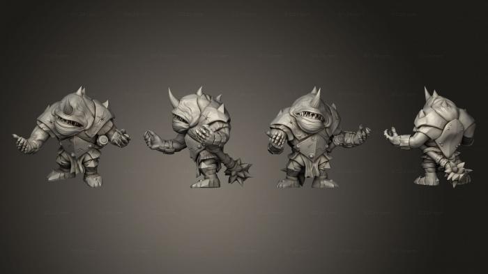 Military figurines (Dungeon Guardian Challenging Large, STKW_5449) 3D models for cnc