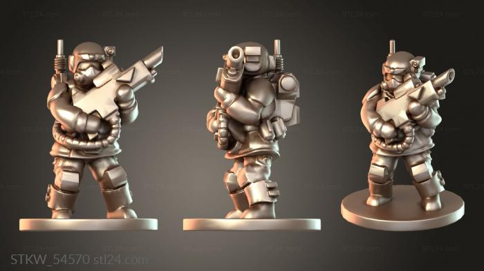 Military figurines (Karskin plasma fearless, STKW_54570) 3D models for cnc