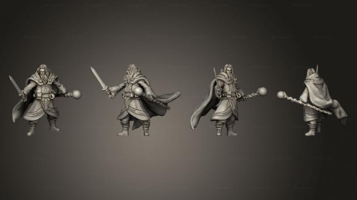 Military figurines (Dungeon Wizard Adventurer Sword, STKW_5458) 3D models for cnc