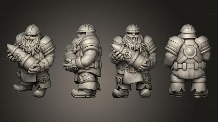 Military figurines (Dwarf Ammo Guy v 1, STKW_5464) 3D models for cnc