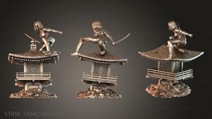 Military figurines (Katana, STKW_54642) 3D models for cnc