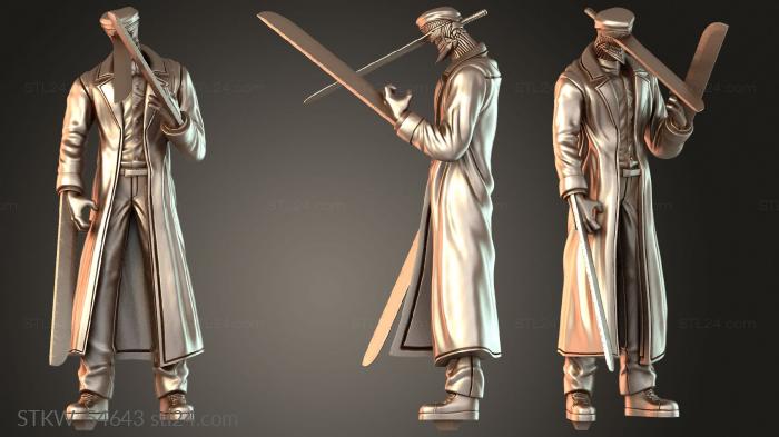 Military figurines (Katana Man from Chainsawman katana+man, STKW_54643) 3D models for cnc