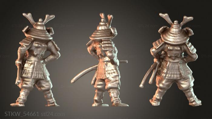 Military figurines (Kato Katsuro relentless, STKW_54661) 3D models for cnc
