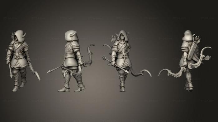 Military figurines (Dwarf Archer 4, STKW_5468) 3D models for cnc