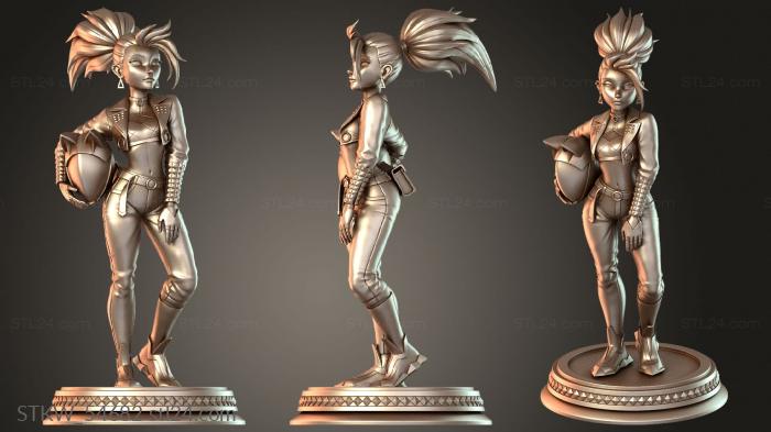Military figurines (KDA Akali, STKW_54682) 3D models for cnc