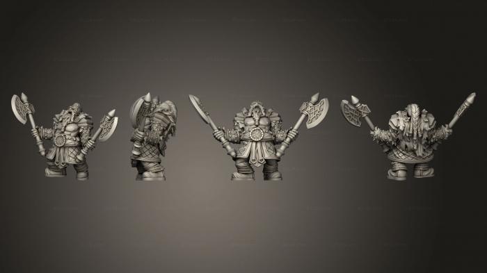 Military figurines (Dwarf Army Berserker, STKW_5472) 3D models for cnc