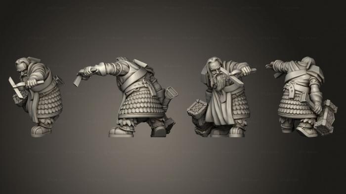 Military figurines (Dwarf Army Blacksmith, STKW_5473) 3D models for cnc