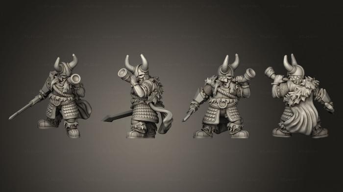 Military figurines (Dwarf Army Warhorn, STKW_5477) 3D models for cnc