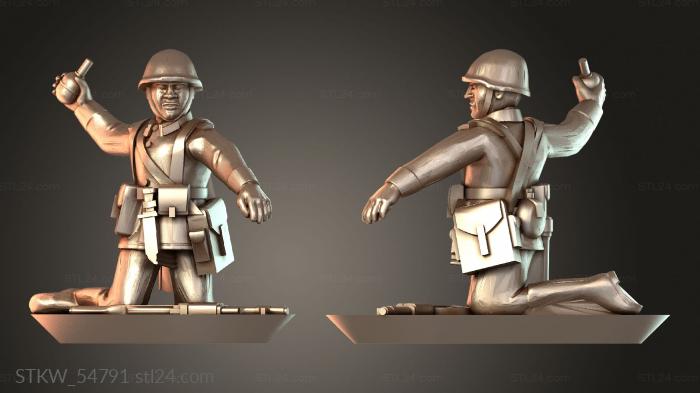 Kneeling throwing grenade Tactical