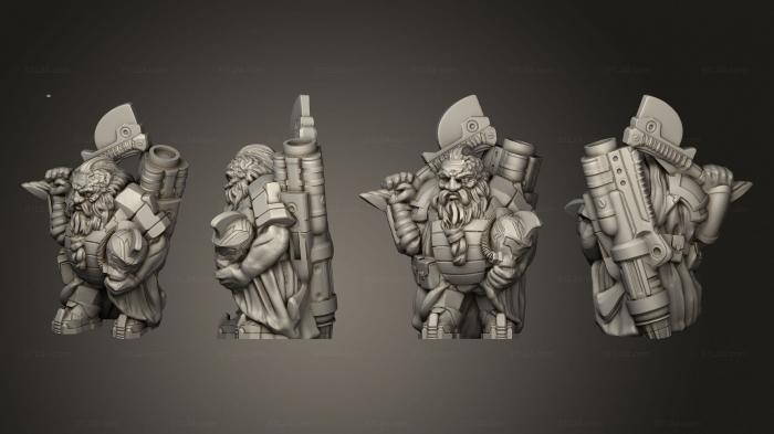 Military figurines (Dwarf Berserker Based, STKW_5486) 3D models for cnc
