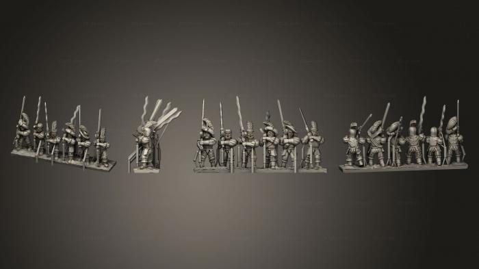 Military figurines (Dwarf Bihander Strip 2, STKW_5489) 3D models for cnc