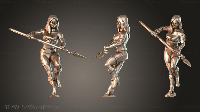 Military figurines (Legion stargirl, STKW_54926) 3D models for cnc
