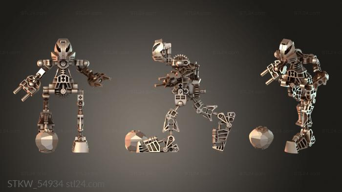 Military figurines (Lego Pohatu, STKW_54934) 3D models for cnc