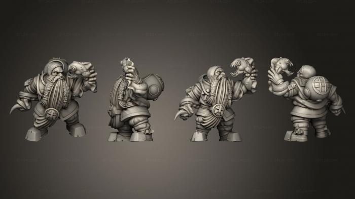 Military figurines (Dwarf Blocker 3, STKW_5494) 3D models for cnc
