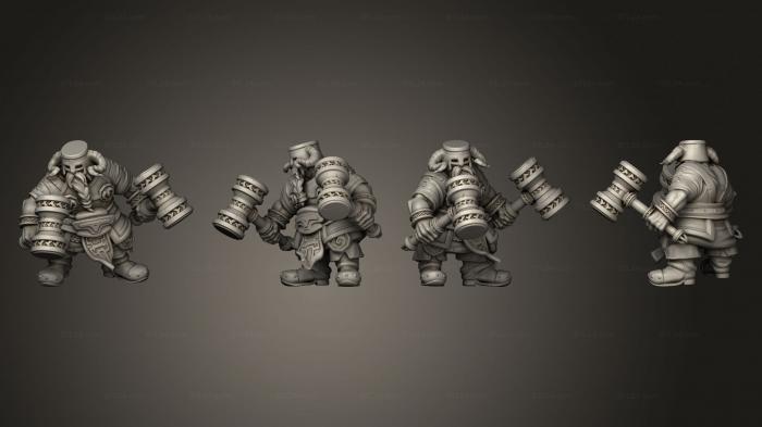Military figurines (Dwarf Bone Breaker 03, STKW_5502) 3D models for cnc