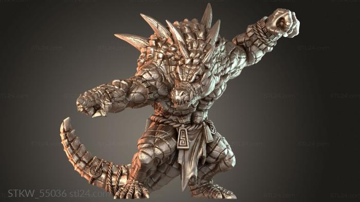 Lizardmen KROXIGOR cocodrilo senalando