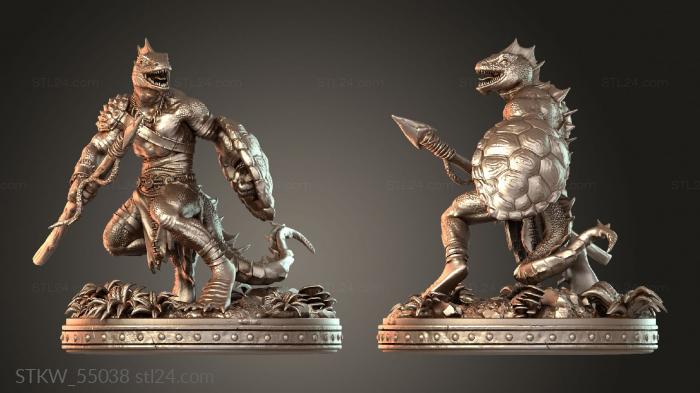 Lizardmen Lance and Shield lizardman
