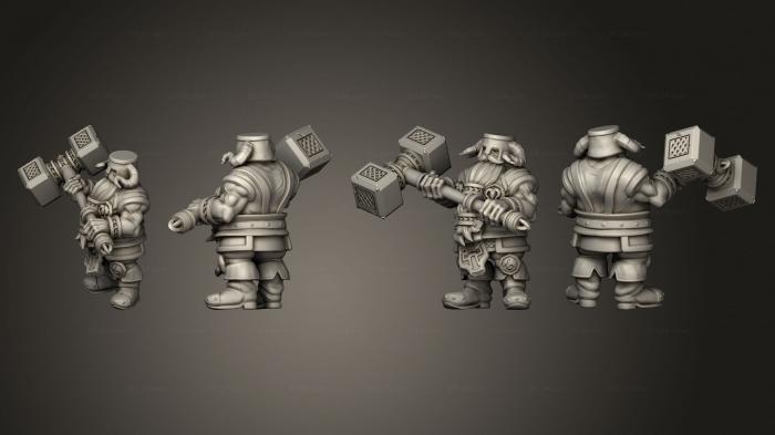 Military figurines (Dwarf Bone Breaker 05, STKW_5504) 3D models for cnc