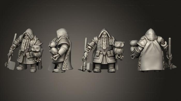 Military figurines (Dwarf Cleric Pose 1 2, STKW_5507) 3D models for cnc