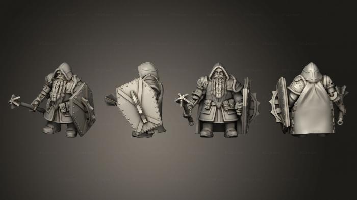 Military figurines (Dwarf Cleric Pose 1 3, STKW_5508) 3D models for cnc