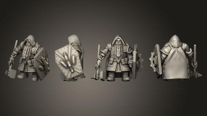 Military figurines (Dwarf Cleric Pose 1, STKW_5509) 3D models for cnc
