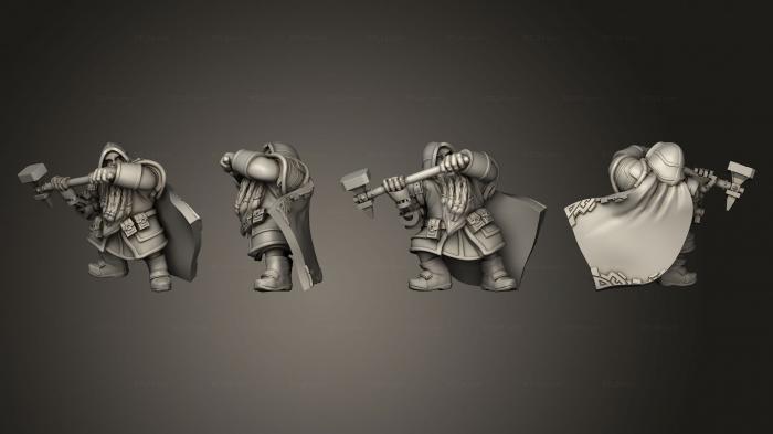 Military figurines (Dwarf Cleric Pose 2 1, STKW_5510) 3D models for cnc