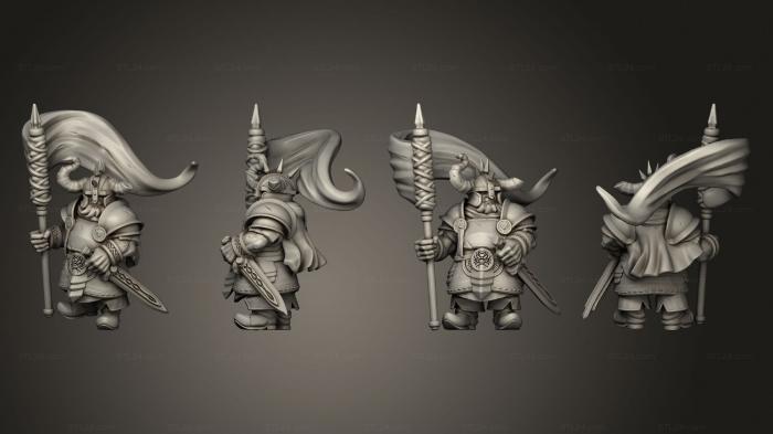 Military figurines (Dwarf Commander 3, STKW_5515) 3D models for cnc