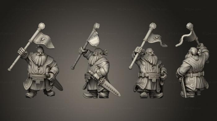 Military figurines (Dwarf Commander v 1, STKW_5516) 3D models for cnc