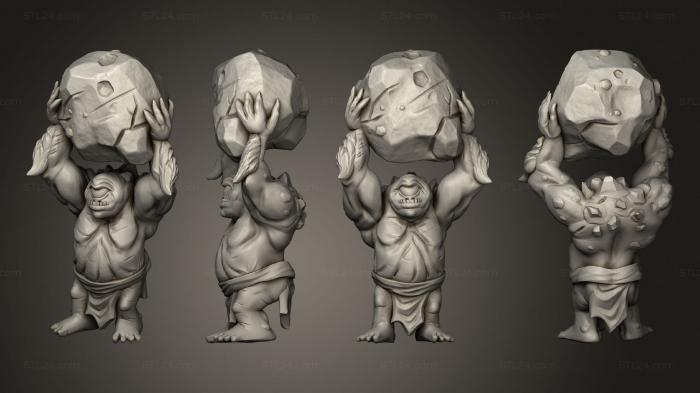 Military figurines (Dwarf Cyclops Rock, STKW_5517) 3D models for cnc