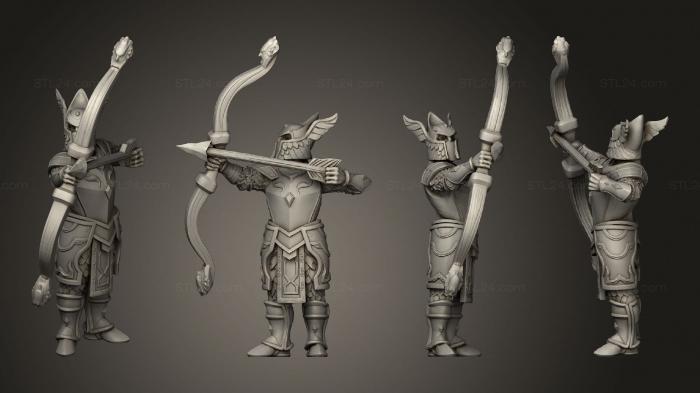 Military figurines (Dwarf Elf Bow, STKW_5528) 3D models for cnc