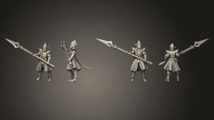 Dwarf Elf Tall Spear Warrior 1