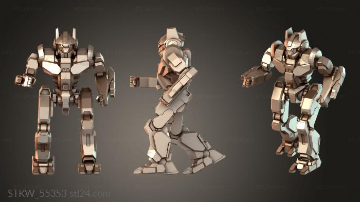 Military figurines (Mechs Hermes ultra deluxe, STKW_55353) 3D models for cnc