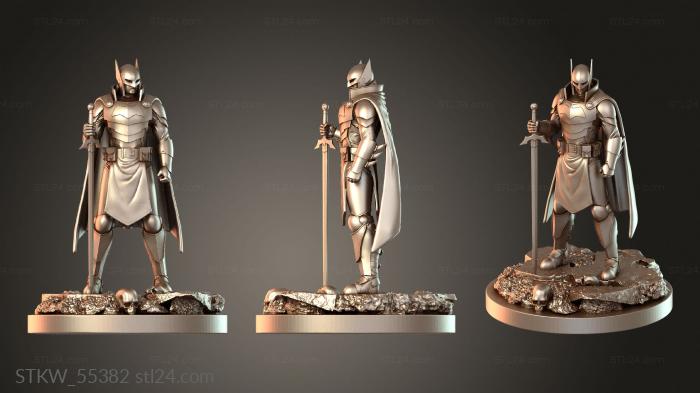 Military figurines (Medieval Batman Statue, STKW_55382) 3D models for cnc