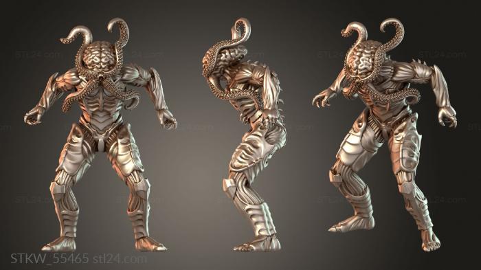 Military figurines (Mind Corruptor Psion shadow, STKW_55465) 3D models for cnc
