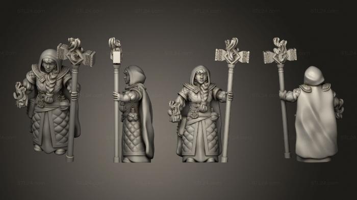 Military figurines (Dwarf Girl Priest, STKW_5554) 3D models for cnc