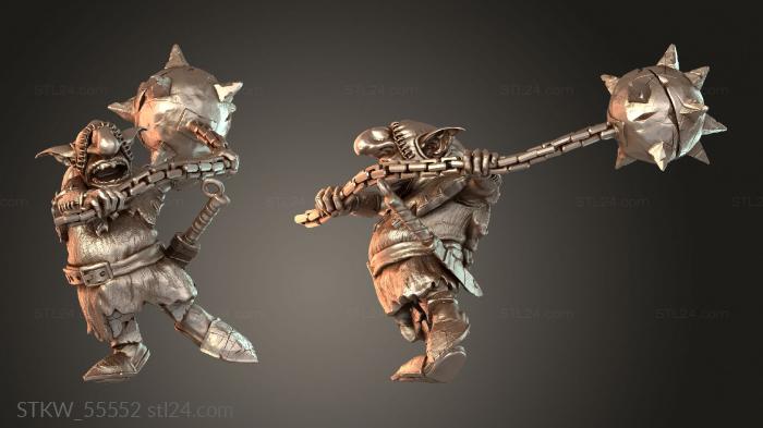 Military figurines (Monk Attack, STKW_55552) 3D models for cnc