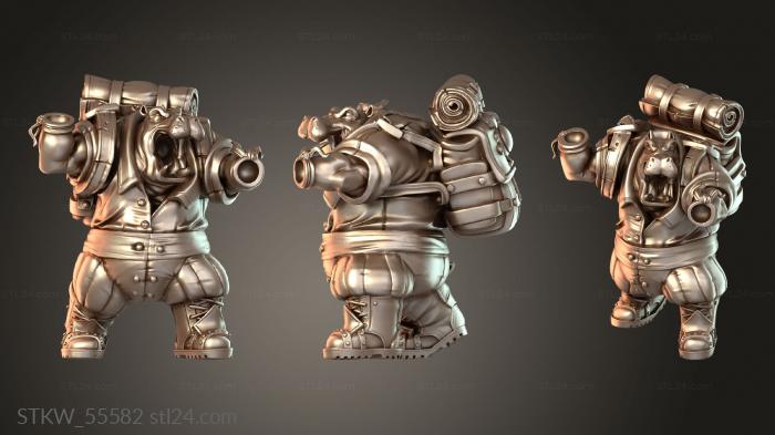 Military figurines (Moon Travelers Traveler C, STKW_55582) 3D models for cnc