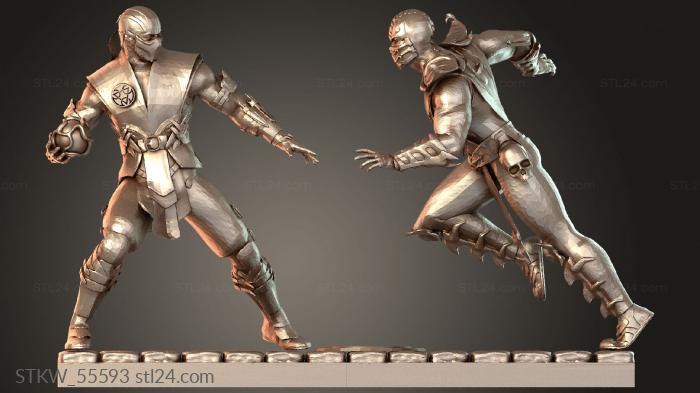 Mortal Kombat diorama Sub Zero and Scorpion