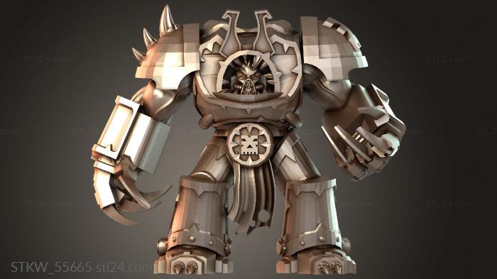 Military figurines (Mutilators Angery fierce, STKW_55665) 3D models for cnc